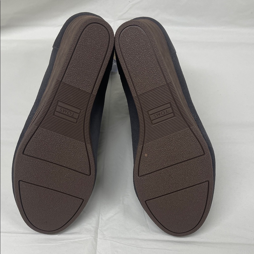 TOMS Charcoal Suede Wedge Booties - Picture 8 of 12